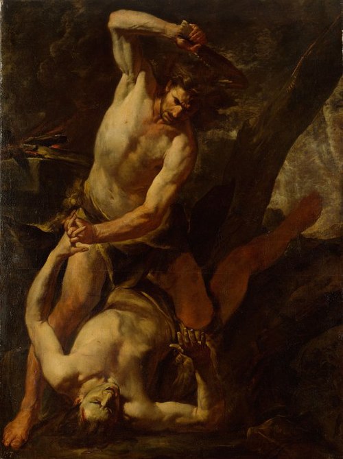 Cain killing Abel, 1640, Gioacchino Assereto