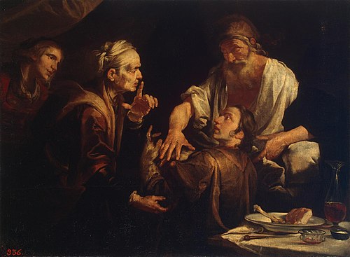 Isaac Blessing Jacob, 1640, Gioacchino Assereto