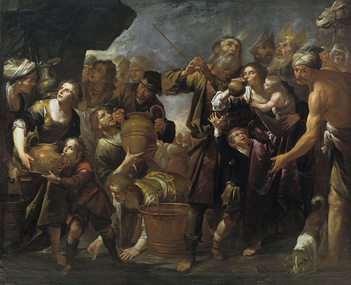 Moses striking the Water from the Rock, 1640, Gioacchino Assereto