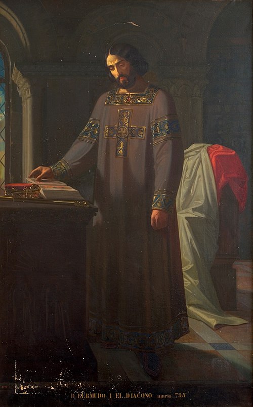 Bermudo I el Diácono rey de Asturias, 1852, Isidoro Santos Lozano Sirgo