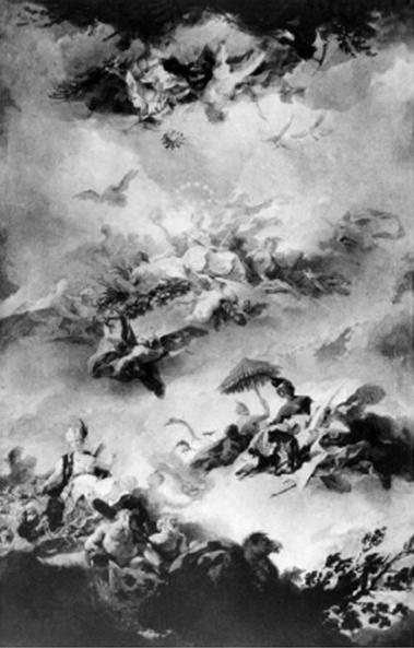 Composition décorative pour un plafond., 1768, Gregorio Guglielmi