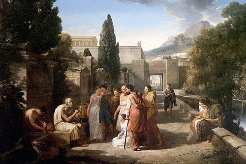 Homer Singing His Iliad at the Gate of Athens, 1811, Guillaume Guillon Lethière