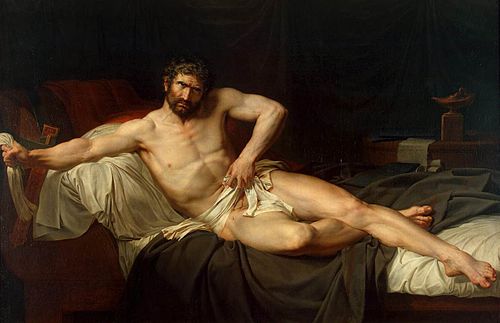 La Mort de Caton d'Utique, 1795, Guillaume Guillon Lethière