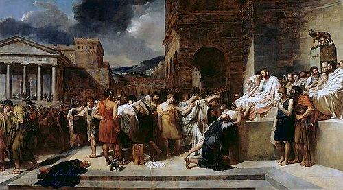 Brutus condamnant ses fils à mort, 1811, Guillaume Guillon Lethière