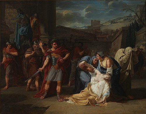 The Death of Camilla, 1785, Guillaume Guillon Lethière