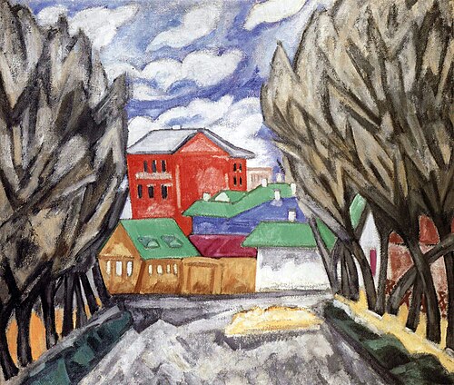 Maison Rouge, 1910, Olga Rozanova
