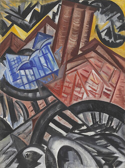 Factory and the Bridge, 1913, Olga Rozanova