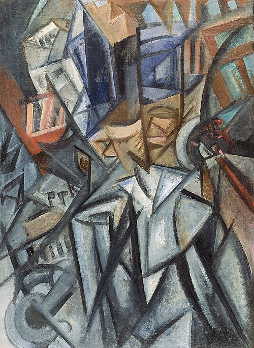Man on the Street (Analysis of Volumes), 1913, Olga Rozanova