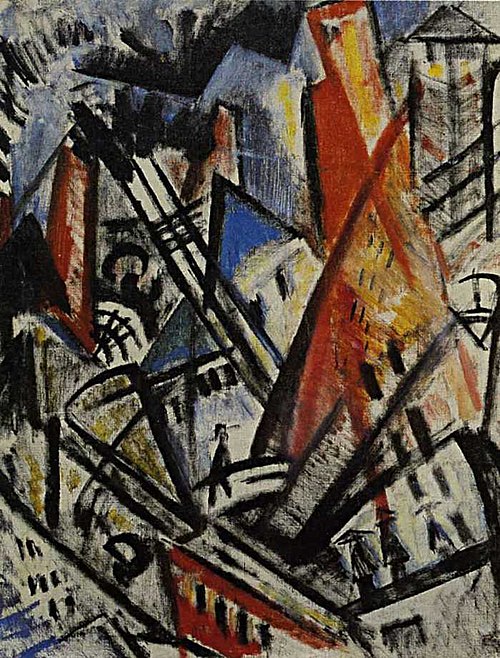 Cityscape, 1913, Olga Rozanova