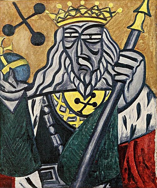 King of Clubs, 1915, Olga Rozanova