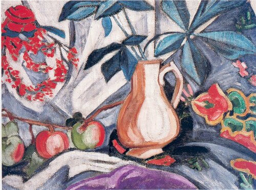 Still life with Jug and Apples, 1912, Olga Rozanova