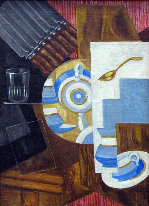 Sideboard with Dishes, 1915, Olga Rozanova