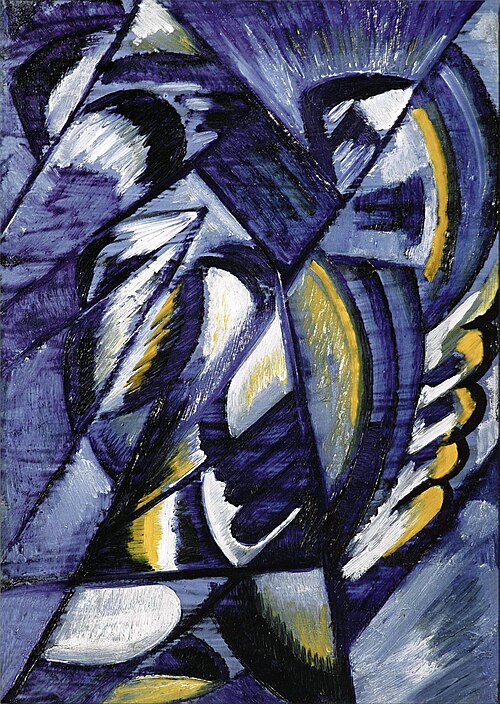 Blue on Tin, 1913, Olga Rozanova