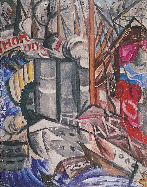 Port, 1913, Olga Rozanova