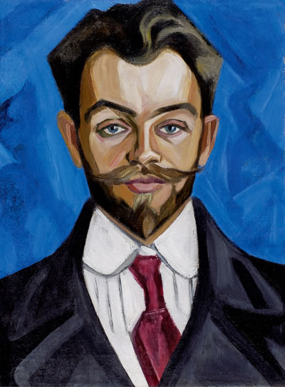 Male portrait, 1912, Olga Rozanova