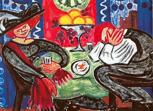 In Cafe, 1912, Olga Rozanova