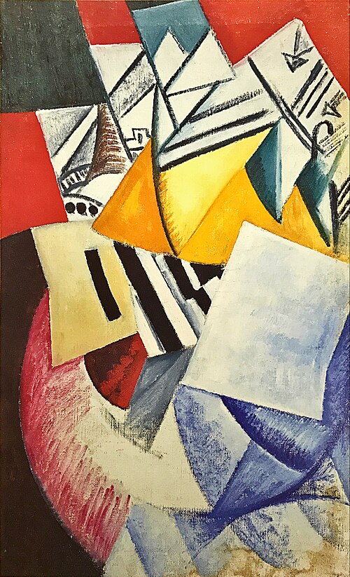 Composition with Cards, 1915, Olga Rozanova