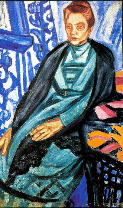 Portrait of Lady in Green Dress, 1912, Olga Rozanova