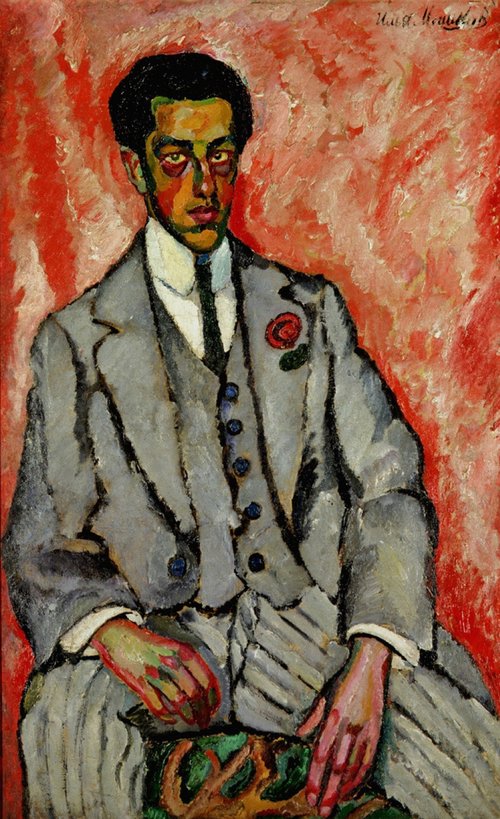 Portrait of an unknown man with a flower in his buttonhole, 1910, Ilya Mashkov