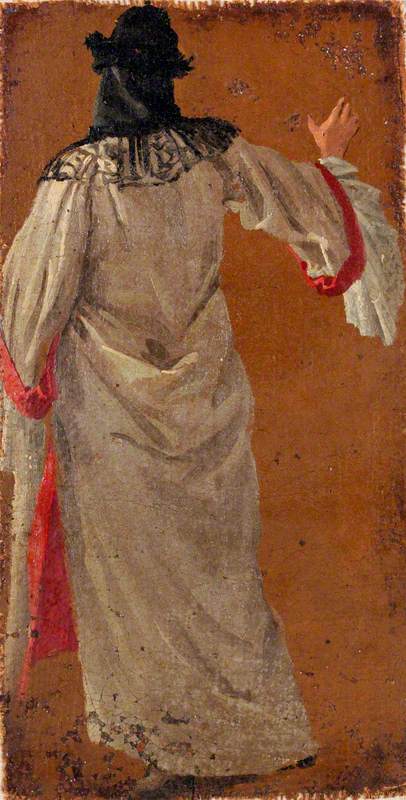 A Man in a White Domino Seen from Behind, 1705, Luca Carlevarijs