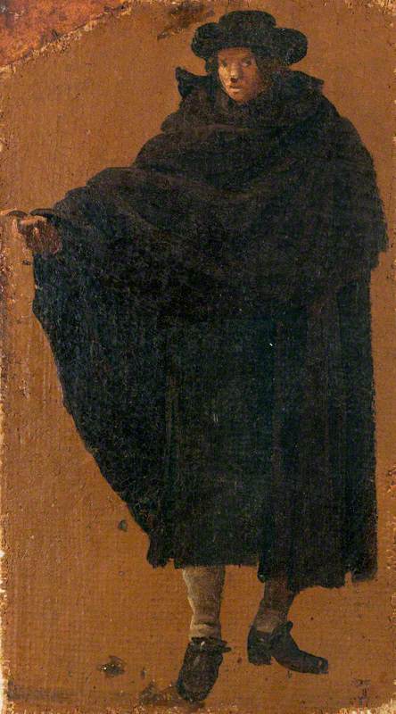 A Man in a Dark Cloak, 1705, Luca Carlevarijs