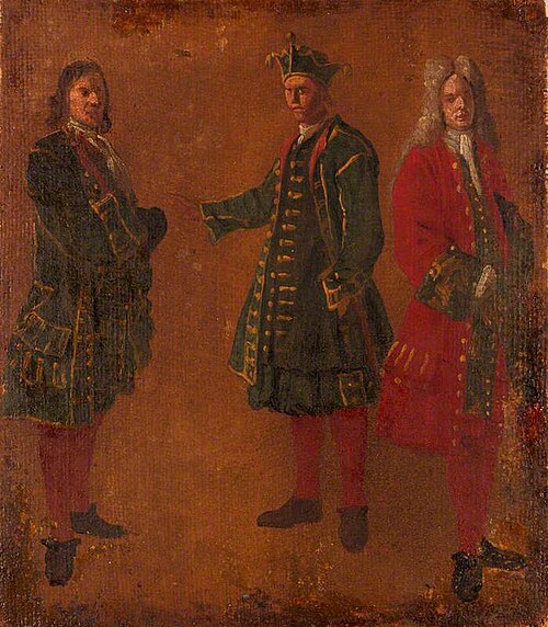 Three Studies of Men, 1705, Luca Carlevarijs