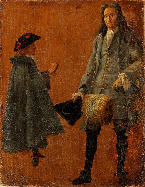 Two Studies of Men, 1705, Luca Carlevarijs