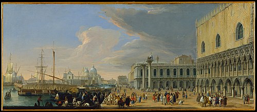 The Molo, Venice, Looking West, 1709, Luca Carlevarijs