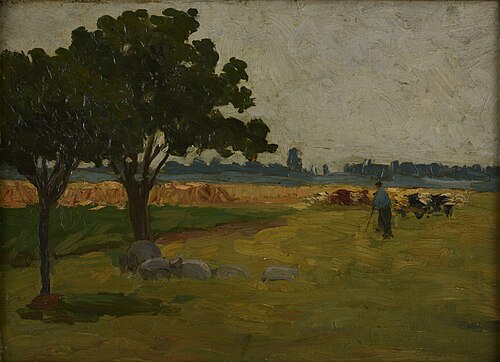 Onder de vruchtboomen, 1921, Rinus Reus