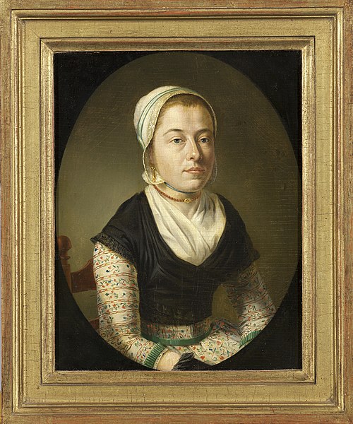 Burgervrouw in Zeeuwse klederdracht, 1794, Jacob Schwartzenbach
