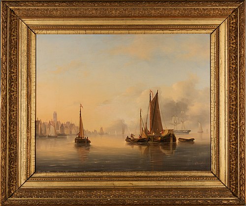 Gezicht op Dordrecht, 1850, Govert van Emmerik