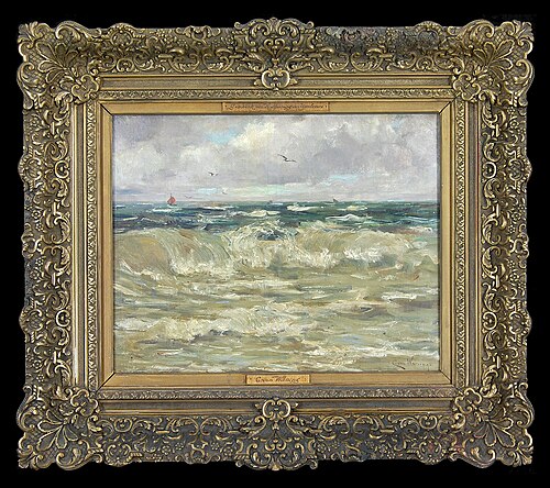 Noordzee bij grijs weer, 1920, Kees van Waning