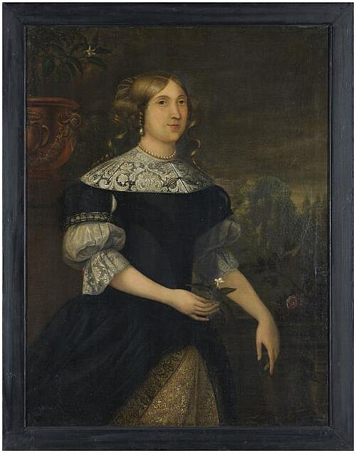 Portrait of a unknown woman, 1684, Julius de Geest