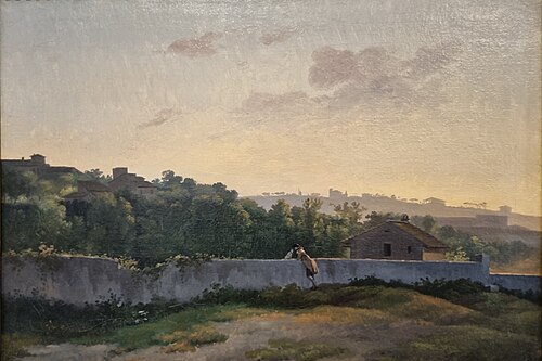 Paysage effet de soir tombant, , Jean-Pierre Houël