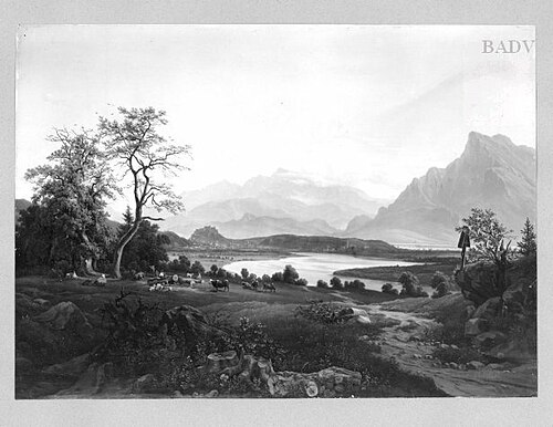Salzburger Landschaft, 1844, Johann Anton Castell