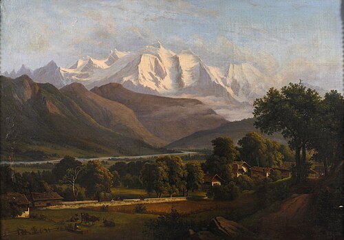 Mountain landscape, 1850, Johann Anton Castell