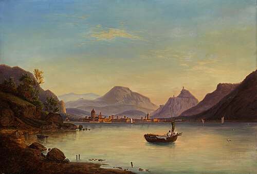 Lake Como, 1841, Johann Anton Castell