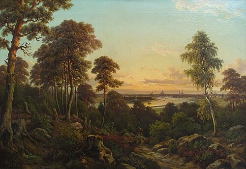 Blick auf Dresden, 1864, Johann Anton Castell