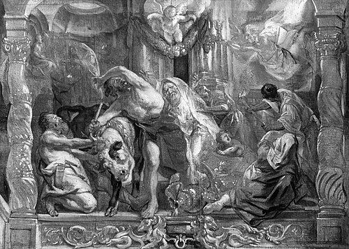 Triumph of the Lord's Supper over the bloody sacrifice of paganism, 1646, Jacob Jordaens