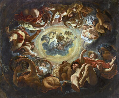 Psyche receives the cup of immortality on the Olympus, 1652, Jacob Jordaens