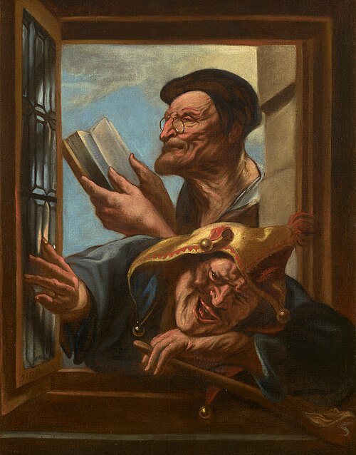 The wise man and the jester, 1650, Jacob Jordaens