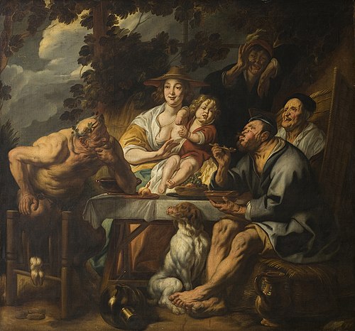 Le satyre et le paysan, 1650, Jacob Jordaens