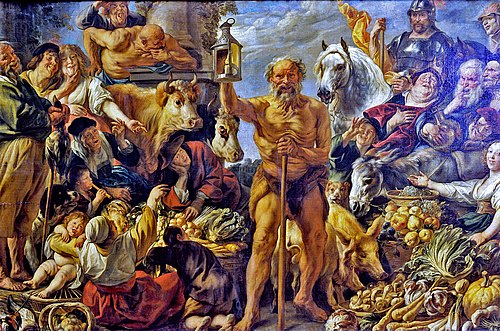 Diogenes Searching for an Honest Man, 1642, Jacob Jordaens