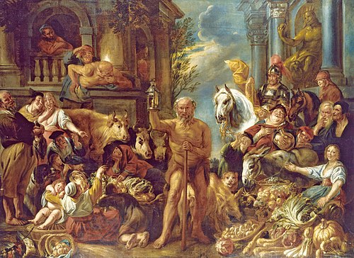 Diogenes Searching for an Honest Man, 1650, Jacob Jordaens