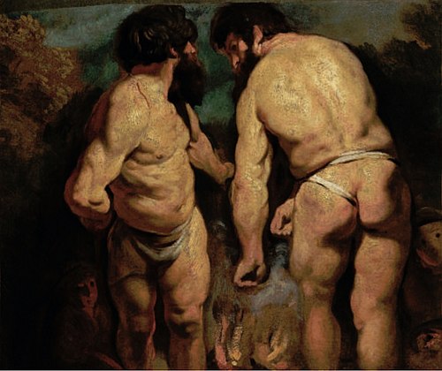 Study of two male nudes, 1615, Jacob Jordaens