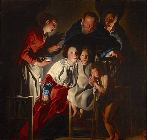 The Holy Family, 1627, Jacob Jordaens