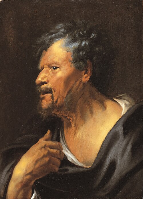 Head of an old man, 1650, Jacob Jordaens