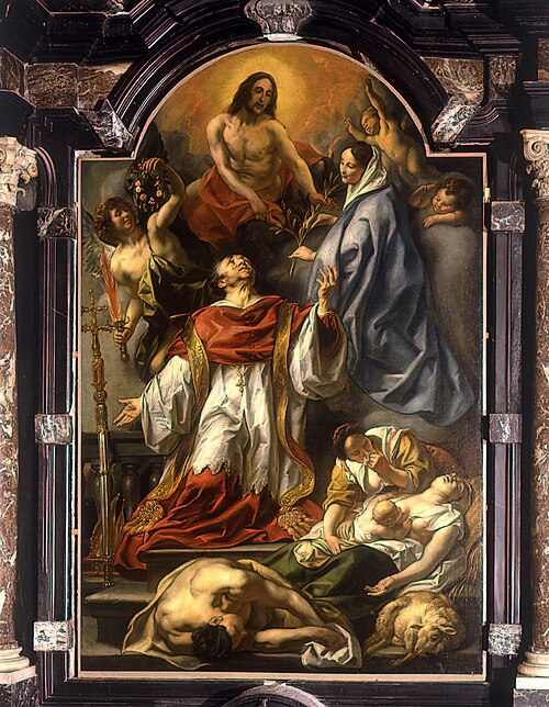 Carolus Borromeus interceding for the Plague Sufferers, 1655, Jacob Jordaens