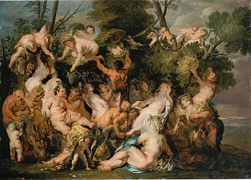 Revel of Bacchus and Silenus, 1617, Jacob Jordaens