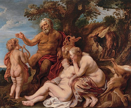 The education of Jupiter, 1700, Jacob Jordaens